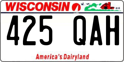 WI license plate 425QAH