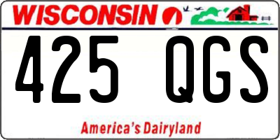 WI license plate 425QGS