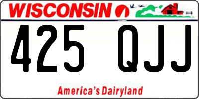 WI license plate 425QJJ