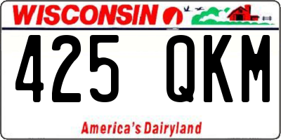 WI license plate 425QKM