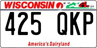 WI license plate 425QKP