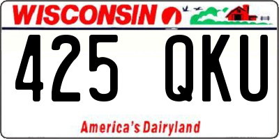 WI license plate 425QKU