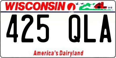 WI license plate 425QLA