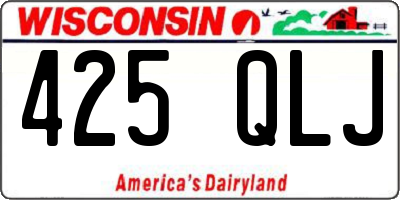 WI license plate 425QLJ