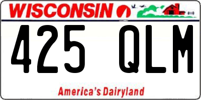 WI license plate 425QLM