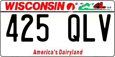 WI license plate 425QLV
