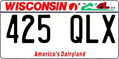 WI license plate 425QLX