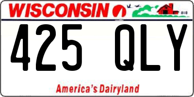 WI license plate 425QLY