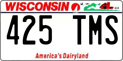 WI license plate 425TMS