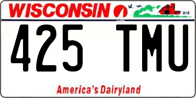 WI license plate 425TMU