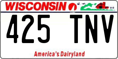 WI license plate 425TNV