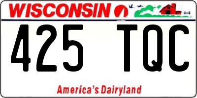 WI license plate 425TQC