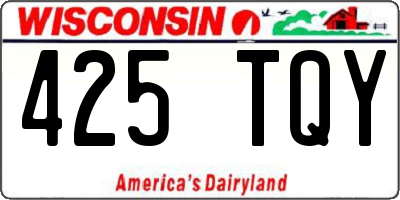 WI license plate 425TQY