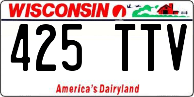 WI license plate 425TTV