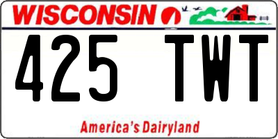 WI license plate 425TWT
