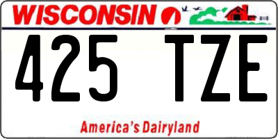 WI license plate 425TZE