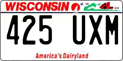 WI license plate 425UXM