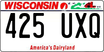 WI license plate 425UXQ