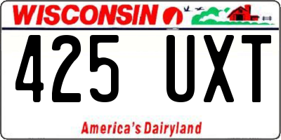 WI license plate 425UXT