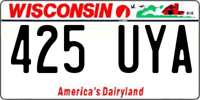 WI license plate 425UYA