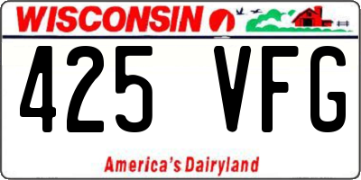 WI license plate 425VFG