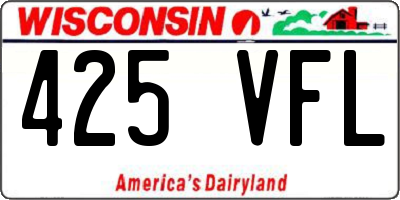 WI license plate 425VFL