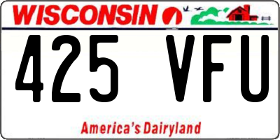 WI license plate 425VFU