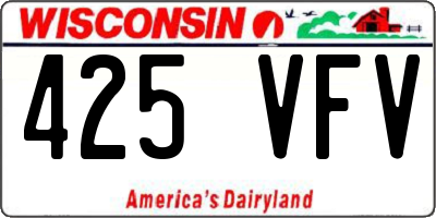 WI license plate 425VFV