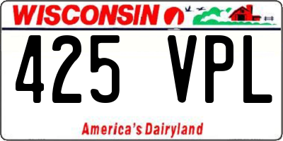 WI license plate 425VPL