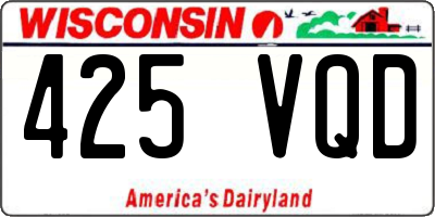 WI license plate 425VQD