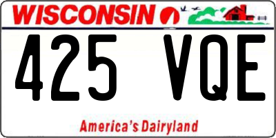 WI license plate 425VQE