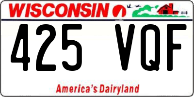WI license plate 425VQF