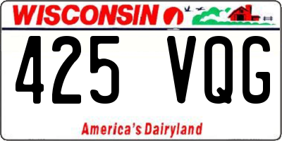 WI license plate 425VQG