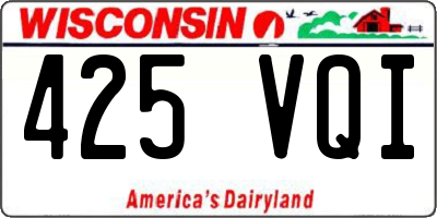 WI license plate 425VQI
