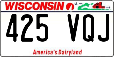 WI license plate 425VQJ