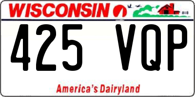 WI license plate 425VQP