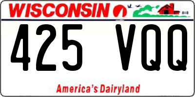 WI license plate 425VQQ
