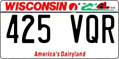 WI license plate 425VQR