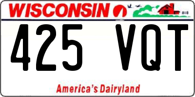 WI license plate 425VQT