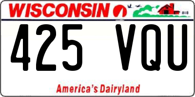 WI license plate 425VQU