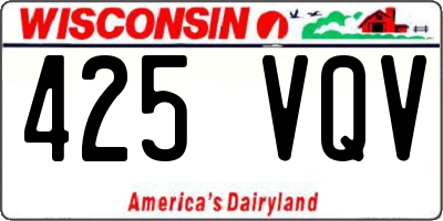 WI license plate 425VQV