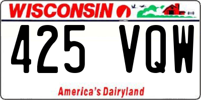 WI license plate 425VQW