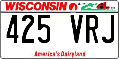 WI license plate 425VRJ