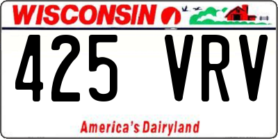 WI license plate 425VRV