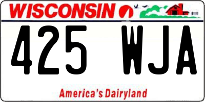 WI license plate 425WJA