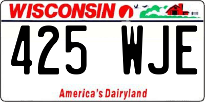 WI license plate 425WJE