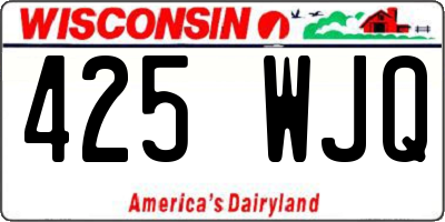 WI license plate 425WJQ
