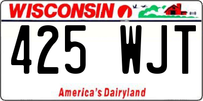 WI license plate 425WJT