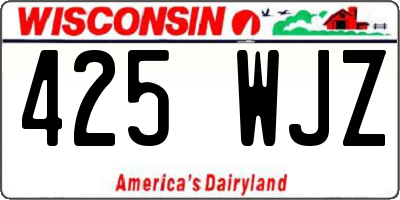 WI license plate 425WJZ