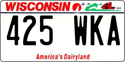 WI license plate 425WKA